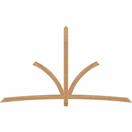 Ekena Millwork Davenport Timber Gable Bracket, Western Red Cedar, 108"W x 63"H x 1 1/2"D x 3 1/2"F, 14/12 Pitch GBW108X63X0204DAV00SWR